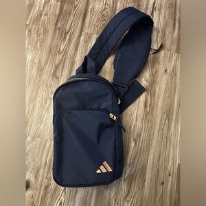 Adidas Blue Sling Pack with Rose Gold Accents